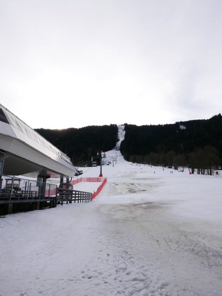 Slushy slopes in January at Niederau, Austria